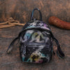 Best Vintage Rivets MIX Leather Rucksack Bag Womens Small School Rucksack Leather Backpack Purse