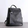 Black Leather Satchel Backpack Womens Cute School Backpack Bag Black Leather Travel Rucksack for Ladies