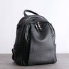 Black Leather Satchel Backpacks Womens Cute School Backpack Bag Black Leather College Rucksack for Ladies