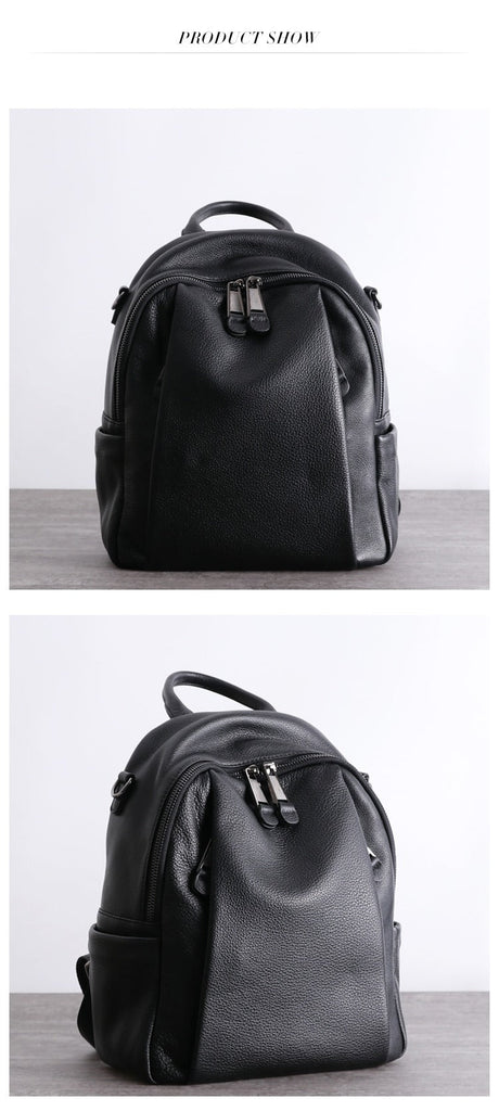 black soft leather backpack womens Women's Purse Convertible Shoulder Bag Dreaming of the perfect mini backpack Daisy" Elegant Leather Backpack Women