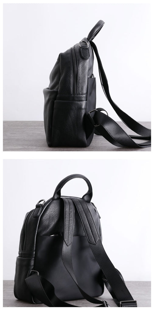 cute leather backpacks for college Black Leather School Backpacks Womens Cute College Backpack Bag Black –  Feltify
