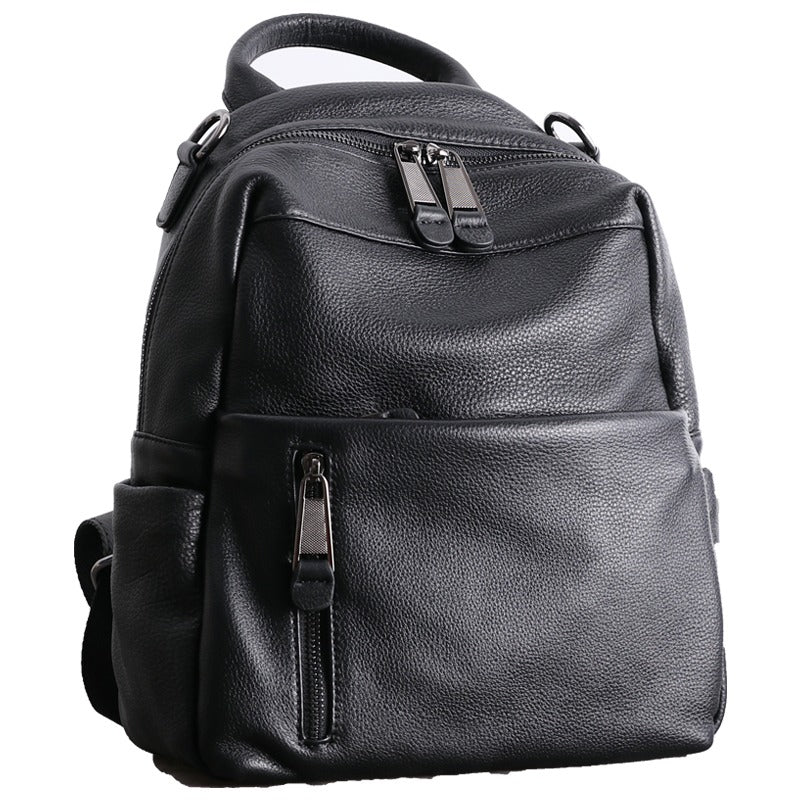 cheap leather backpacks for college Black Leather School Backpacks Womens Cute College Backpack Bag Black – Feltify