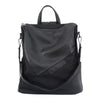 Black Nylon Backpack Womens Convertible Backpack Handbag Nylon Rucksack Backpack 