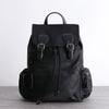 Black Nylon Backpack Womens School Backpacks Bag Nylon Leather Travel Rucksack for Ladies