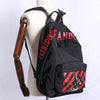 Black Nylon Graphic Satchel Backpack Womens School Backpacks Bag Nylon Travel Rucksack for Ladies