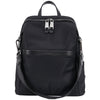 Black Nylon Satchel Backpack Womens Convertible School Backpacks Bag Nylon Travel Rucksack for Ladies