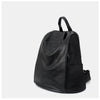 Black Nylon Satchel Backpack Womens Cute School Backpack Bag Black Nylon Leather College Rucksack for Ladies