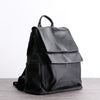 Black Nylon Satchel Backpack Womens School Backpacks Bag Nylon Leather Travel Rucksack for Ladies