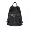 Black Nylon Satchel Backpack Womens Snake Skin Leather School Backpack Bag Nylon Leather Travel Rucksack Bag for Ladies