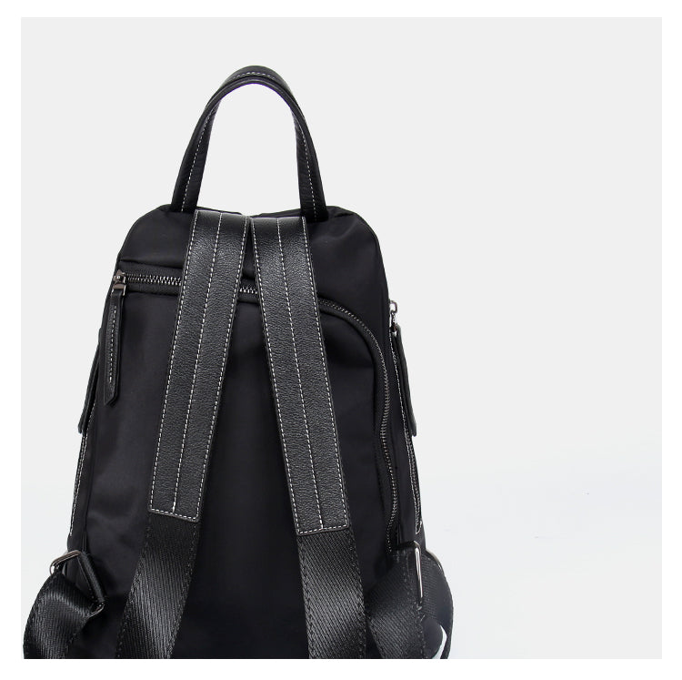 black leather snake backpack Black Nylon Satchel Backpack Womens Snake Skin Leather School Backpack Bag  Nylon Leather Travel Rucksack Bag for Ladies