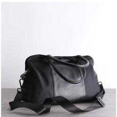 Black Nylon Shopper Bag Womens Nylon Handbag Nylon Shoulder