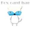 White&Blue Leather Card Holder Kit DIY Leather Fox Coin Wallets Kit DIY Eco Leather Project DIY Leather Kit