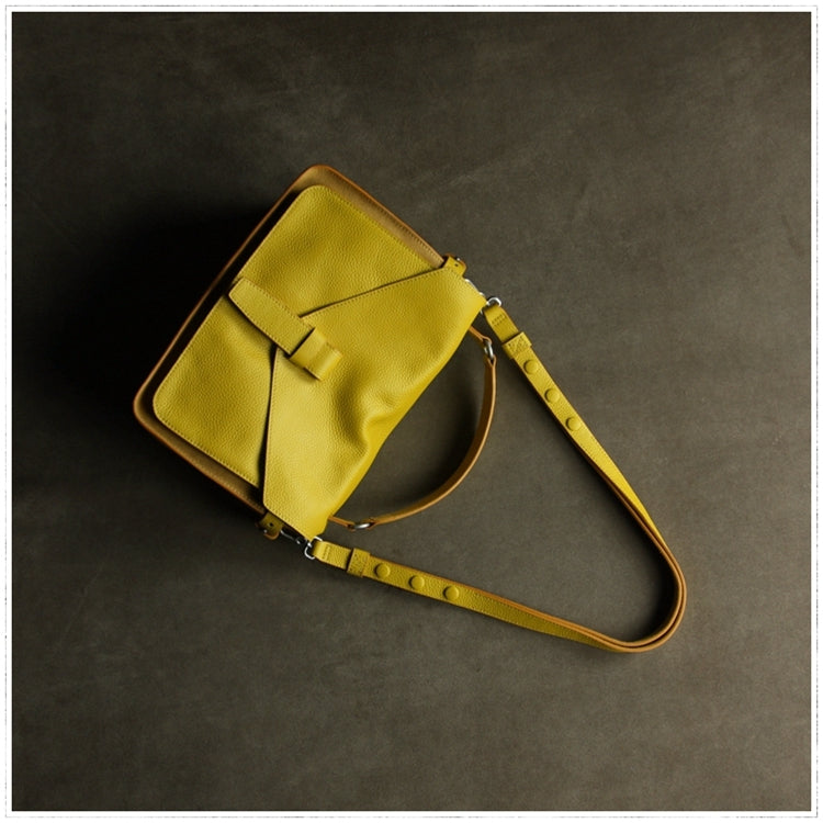 Cute Yellow Leather Womens Satchel Handbag Satchel Shoulder Bag Mini Satchel Bag for Women