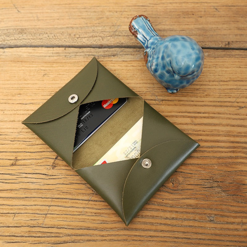 Cute Green Leather Card Holders Women Coin Wallet Multi Card Wallet For Women