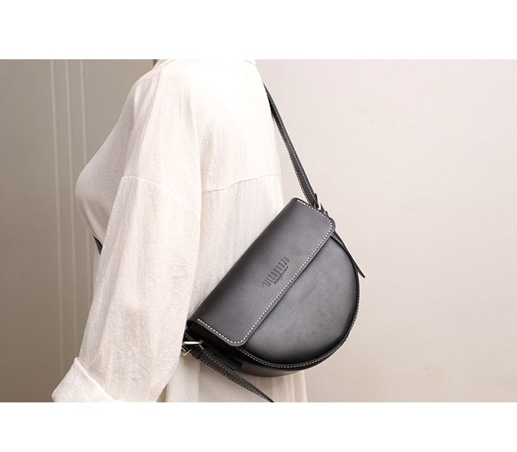 Black LEATHER Small Cute Side Bag WOMEN SHOULDER BAG Small Crossbody Purse  FOR WOMEN