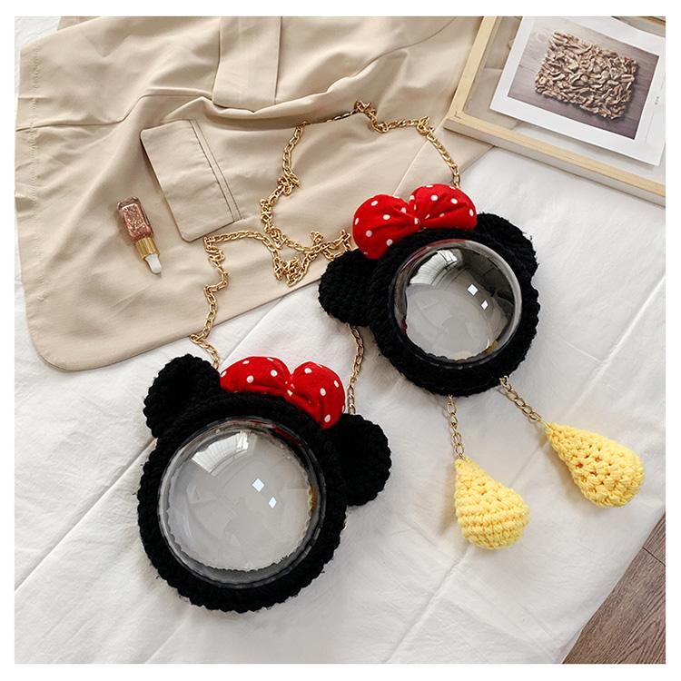 Cute Minnie Mouse Crochet Crossbody Purse Minnie Mouse Crochet Shoulder Bag for Girl Minnie Mouse Crochet Crossbody Purses