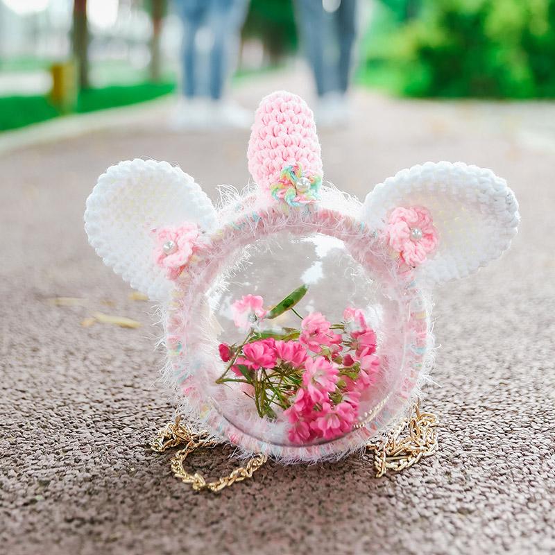 Unicorn crochet bag top