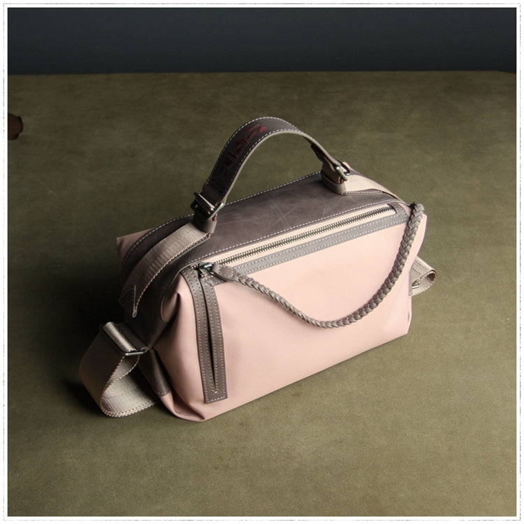 Cute Womens Pink NYLON Handbag Purse Cube NYLON Shoulder Bag Crossbody Purse for Ladies