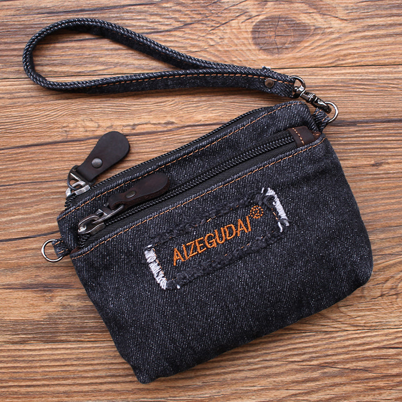 Denim Womens Mini Shoulder Bags Keys Coin Wallet Crossbody