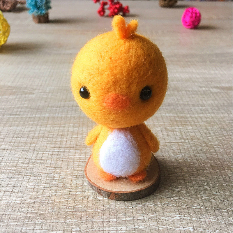 Handmade Needle felted cat felting kit project Animals chicken cute for beginners starters