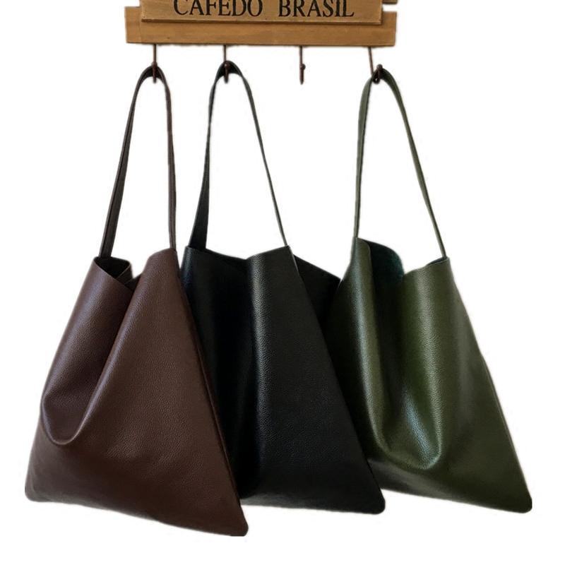 Fashion Womens Black Leather Vertical Tote Bag Green Shoulder Tote Bag Shoulder Purse For Women