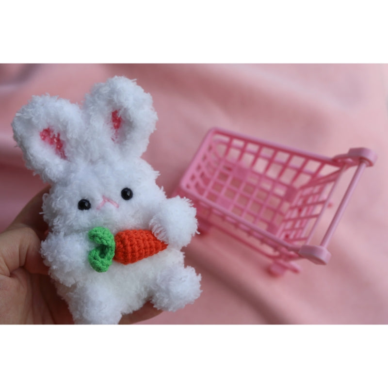 Girl's Cute AirPods Pro Cases Crochet Bunny Handmade Kawaii AirPods 1/2 Case Bunny Airpod Case Cover