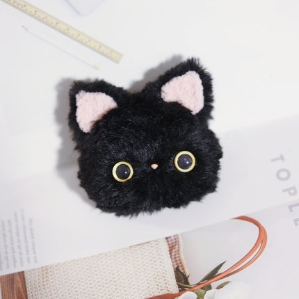 Girl's Cute AirPods Pro Cases Hairy Black Cat Handmade Kawaii AirPods 1/2 Case Kitten Airpod Case Cover