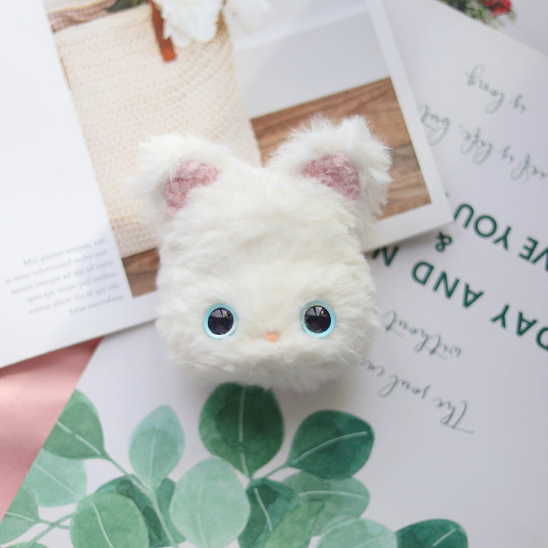 Girl's Cute AirPods 1/2 Cases Crochet White Cat Handmade Kawaii AirPods Pro Case Kitten Airpod Case Cover