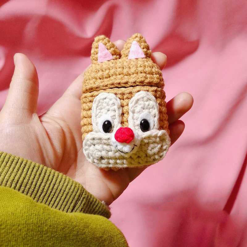 Girl's Cute AirPods 1/2 Cases Knit Dale Handmade Kawaii AirPods Pro Case Chip Airpod Case Cover