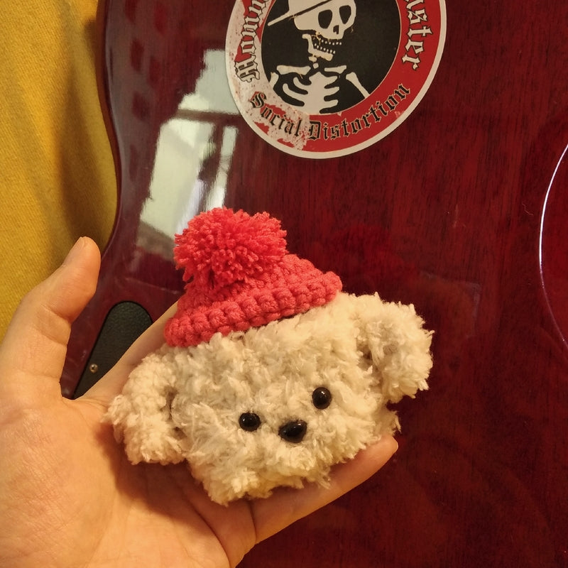 Girl's Kawaii AirPods 1/2 Cases Crochet Poodle Handmade Cute AirPods Pro Case Dog Airpod Case Cover