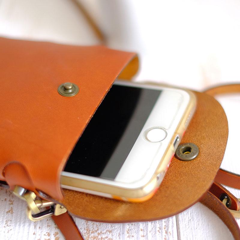 HANDMADE LEATHER CUTE Phone SHOULDER BAG PURSE PERSONALIZED