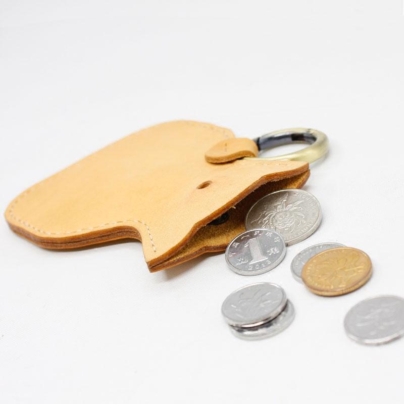 HANDMADE LEATHER CUTE Women Keyring Change Holder Pouch PERSONALIZED MONOGRAMMED GIFT CUSTOM Coin Wallet Holder