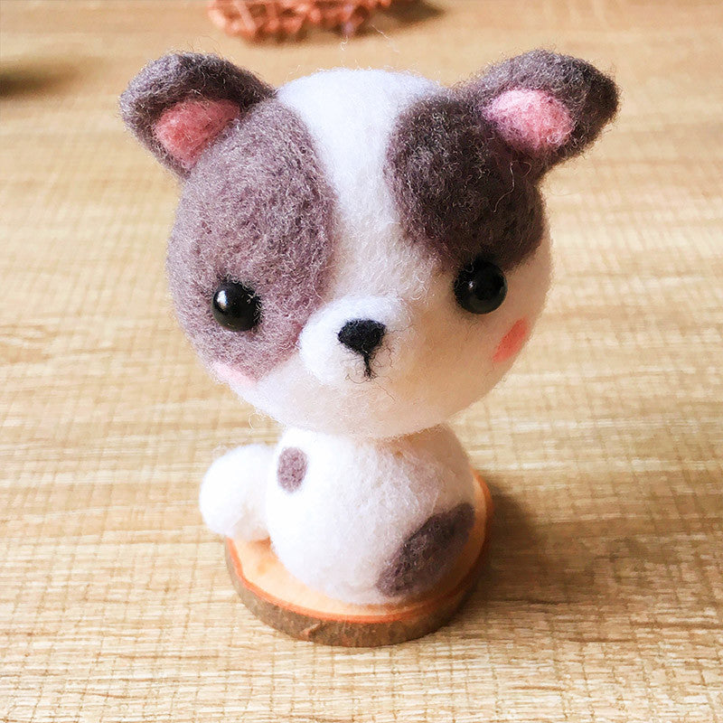 Handmade Needle felted dog felting kit project Animals Dalmatians cute for beginners starters
