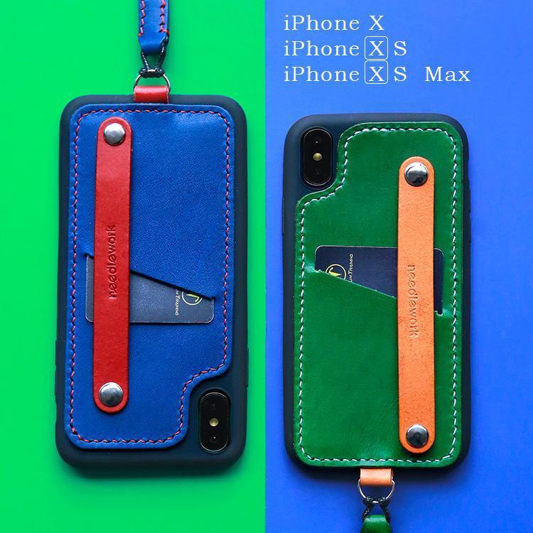 Handmade Leather iPhone XS XR XS Max Case with Card Holder CONTRAST COLOR iPhone X Leather Case - iwalletsmen