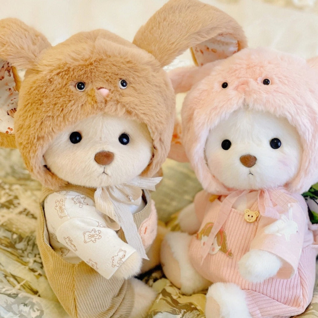 Handmade Cute Teddy Bear Doll With Lamb Suit Stuffed Bear Toys