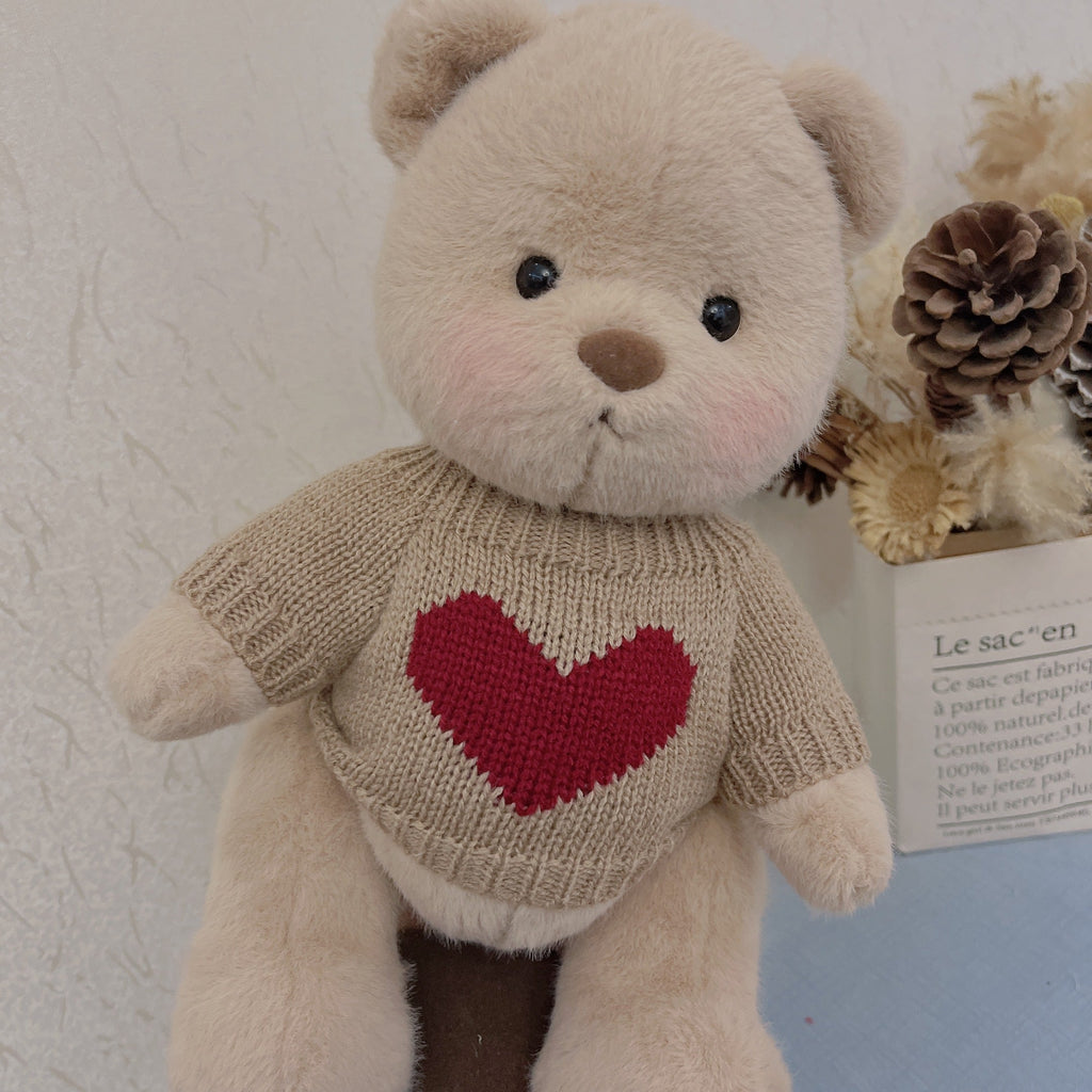 Handmade Cute Teddy Bears With Sweater Stuffed Bear Toys Valentines Day Decor Gifts for Her / Girlfriend Lover Mom Kids