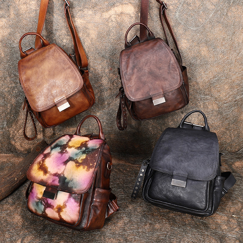 comfortable leather backpacks for women Best Rucksack Bag Womens Vintage School With Rivet Leather Backpack Purse Best Leather Womens Backpack for School Rmfr Travel Co. Kapolei Backpack