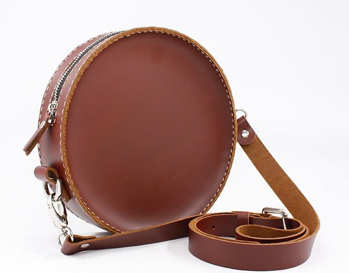 Round leather handbags on sale