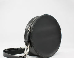 Handmade Leather Cute Circle Round Bag Shoulder Bag