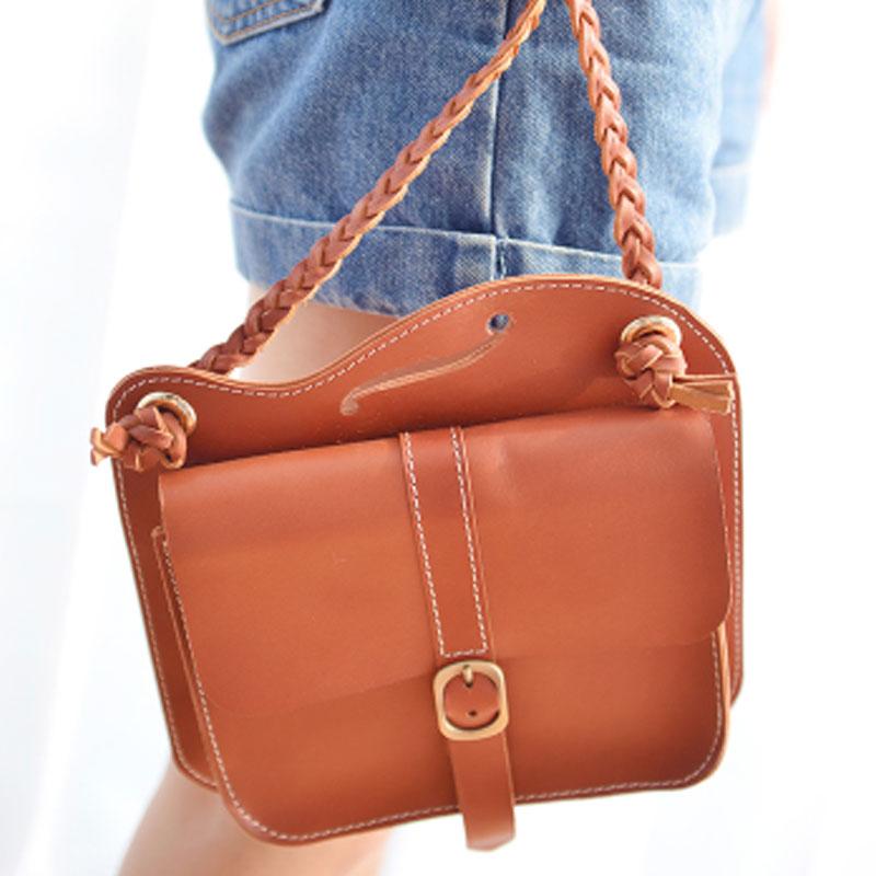 Handmade Leather Cute Brown Small Shoulder Bag Personalized Monogrammed Gift Custom Women Crossbody Bag Purse Shoulder Bag Purse