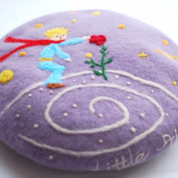 Handmade felted needle felted  The Little Prince wool Hat beret winter hat
