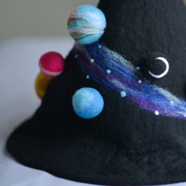 Hand felted Galaxy Hats Hand felted Galaxy Hats