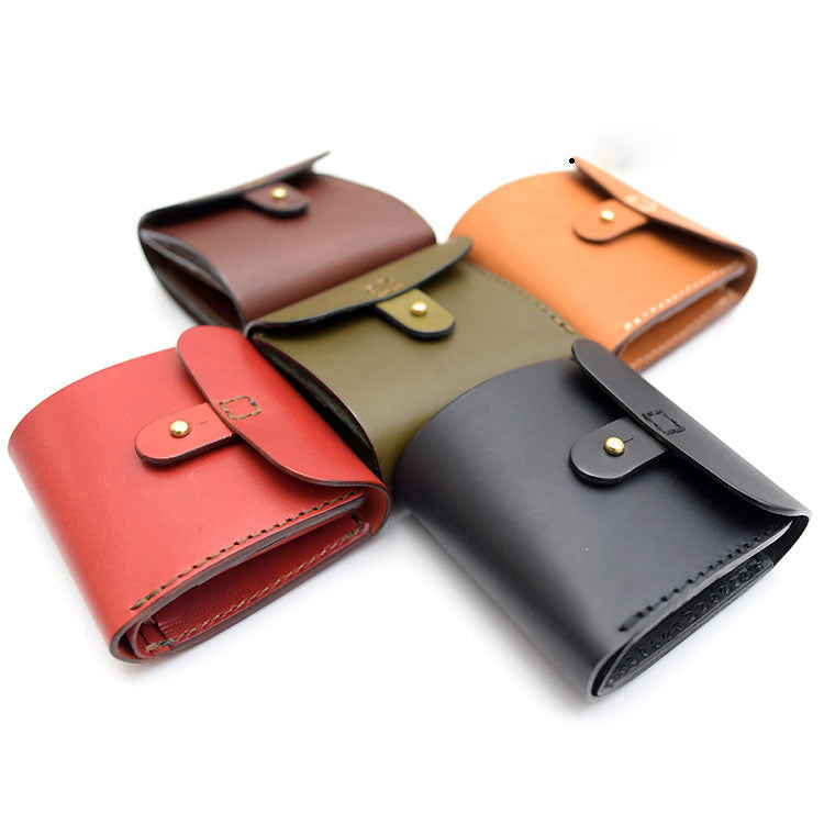 Leather Pattern Leather Small Wallet Pattern Buckle Women Wallet Leath –  Feltify