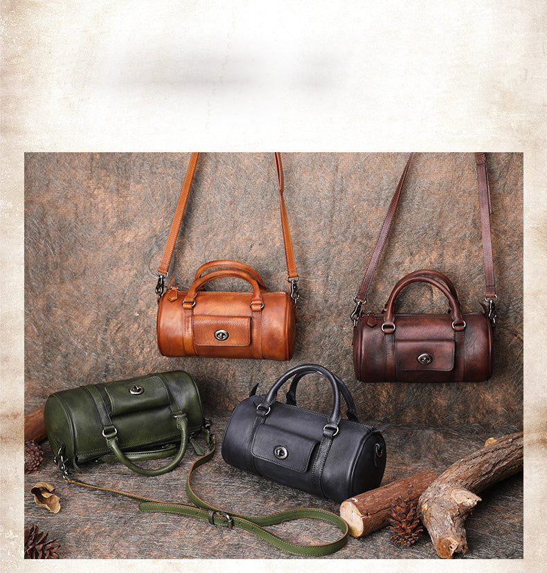 Leather Barrel Bag