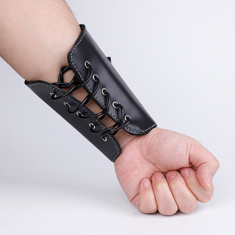 Leather Pattern Leather Wrist Armor Pattern Gauntlet Wristband