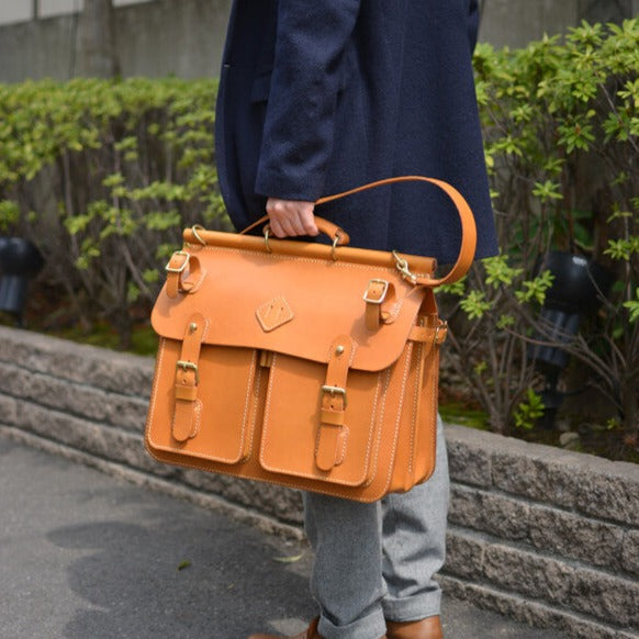 Flight Bag Leather Saddle Bag Briefcase Mens Leather Large Handbag