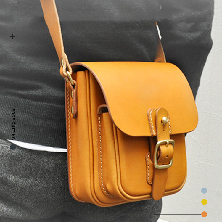 Mens Leather Small Side Bag Pattern Leather Pattern Women Vertical Phone  Crossbody Bag Leather Craft Pattern