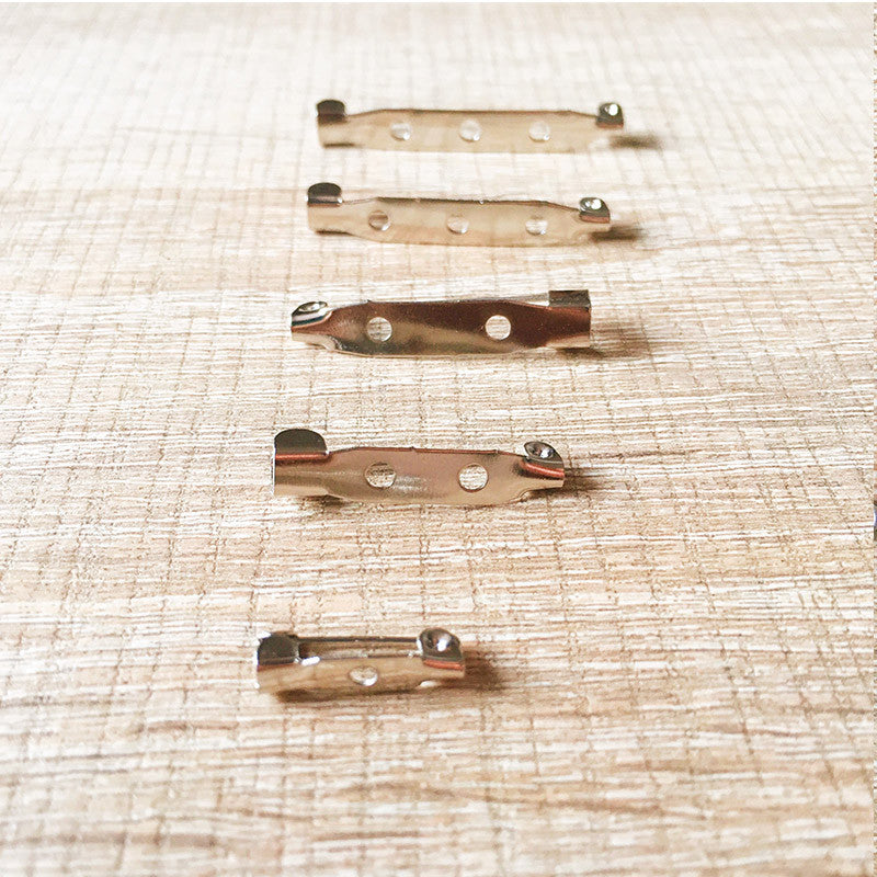 Needle felting supplies Metal Pin Back pinback Brooch pin back Silver Pin Back Name Tag Pin, Jewelry Supply  pinback badge pin