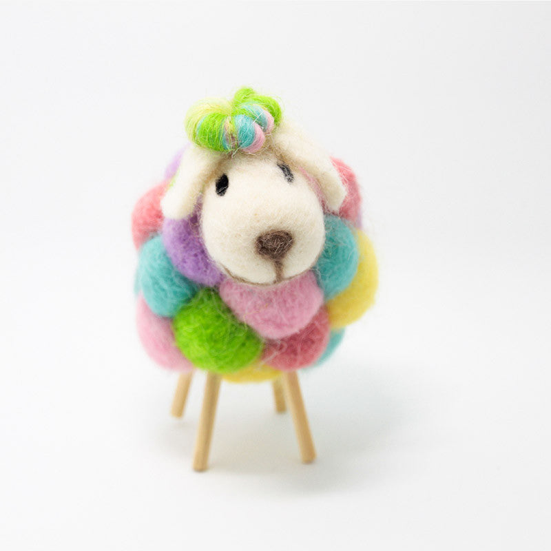 Needle Felted Felting project Animals Sheep Color Cute Craft - Feltify