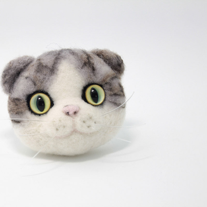 Needle Felted Felting project Animals Cat Kitten Cute Brooch